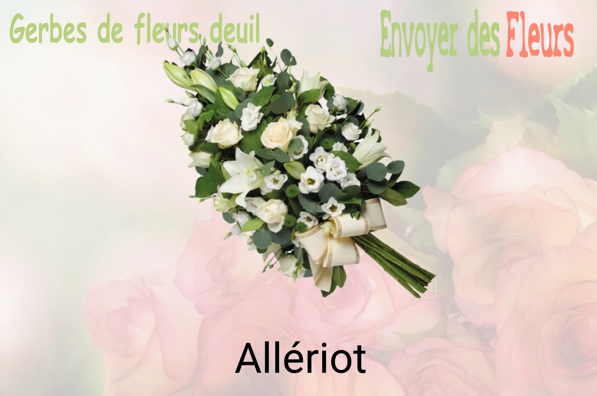 Gerbe de fleurs de deuil livrée à Allériot